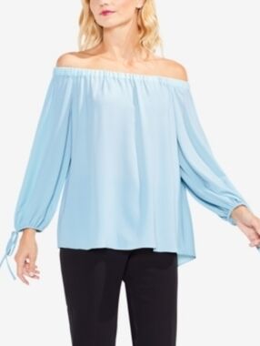 Vince Camuto Womens' Off-the-Shoulder Tie-Cuff Top - XS